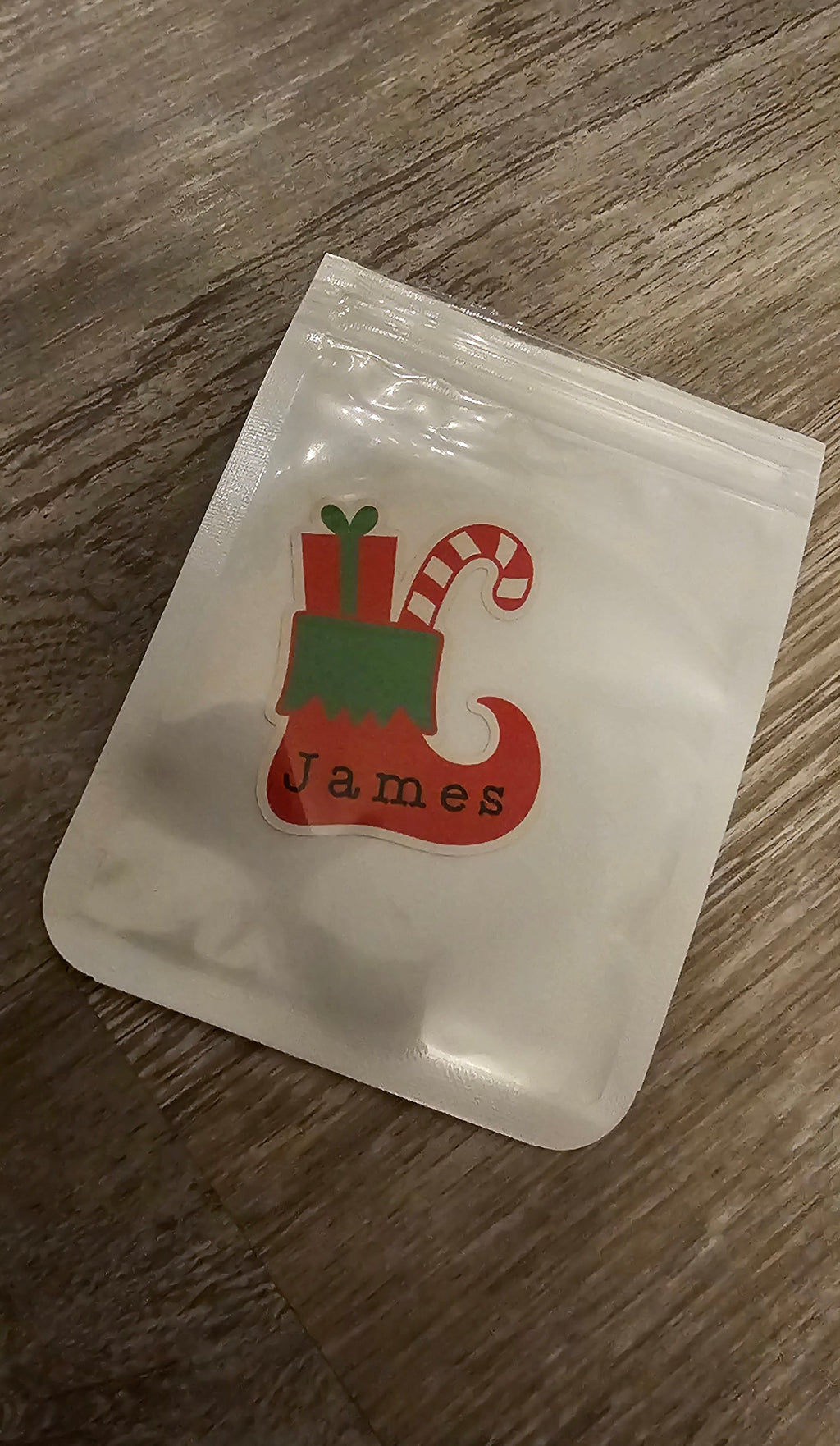 X18 Stocking name sticker