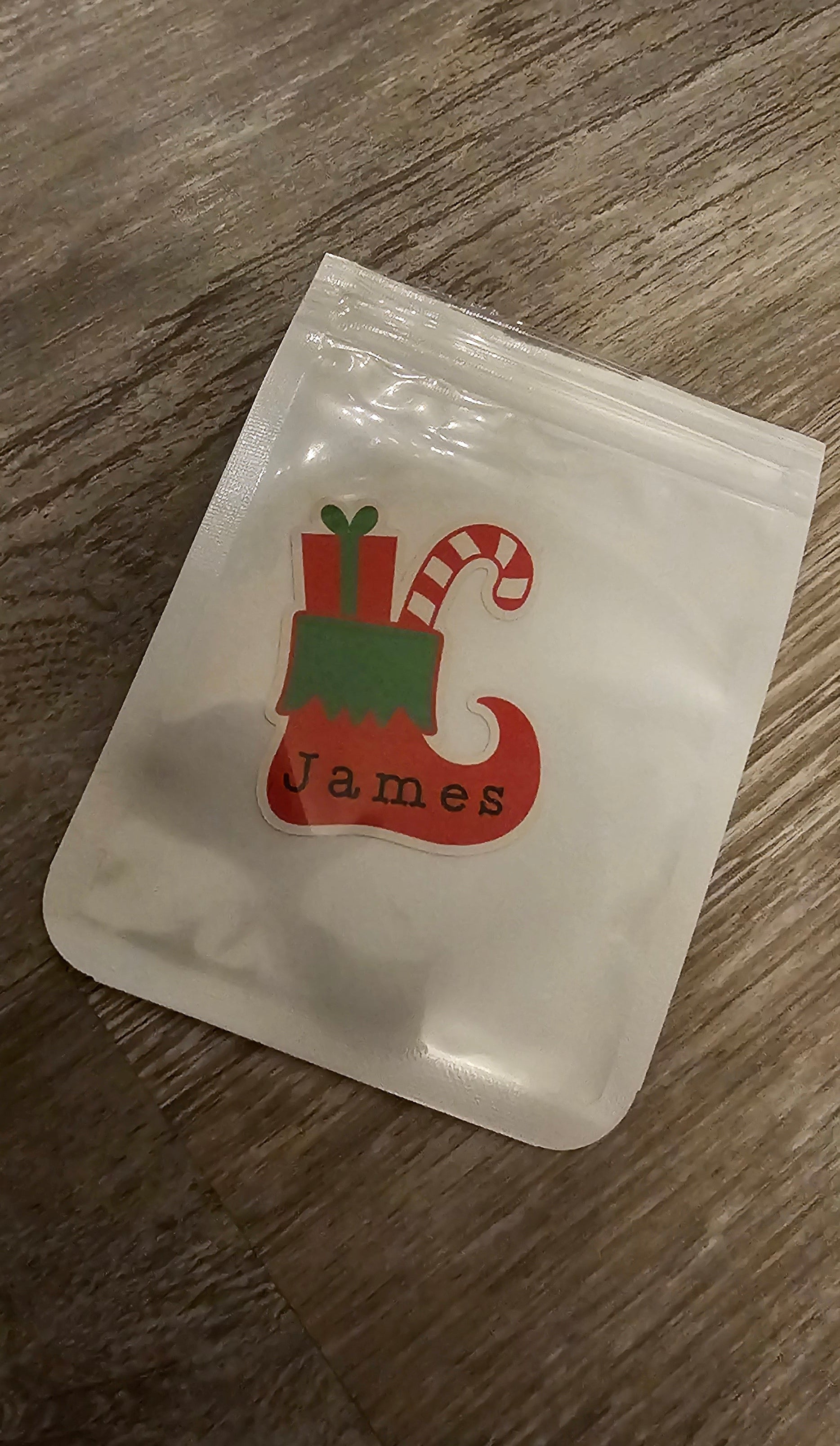 X18 Stocking name sticker