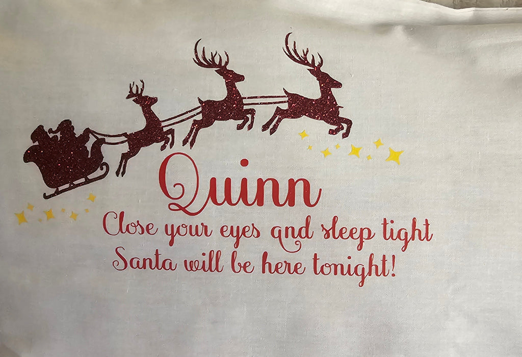 Personalised santa pillow case