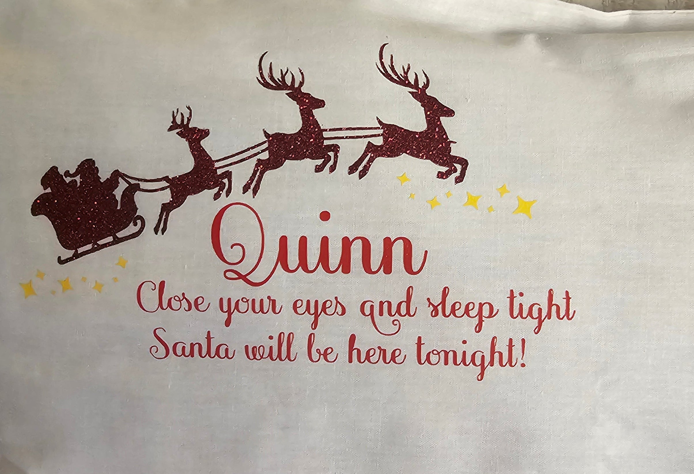 Personalised santa pillow case