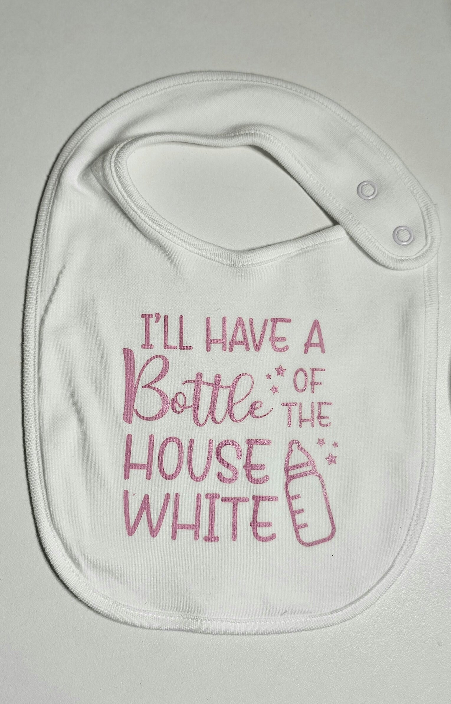 House white baby bib