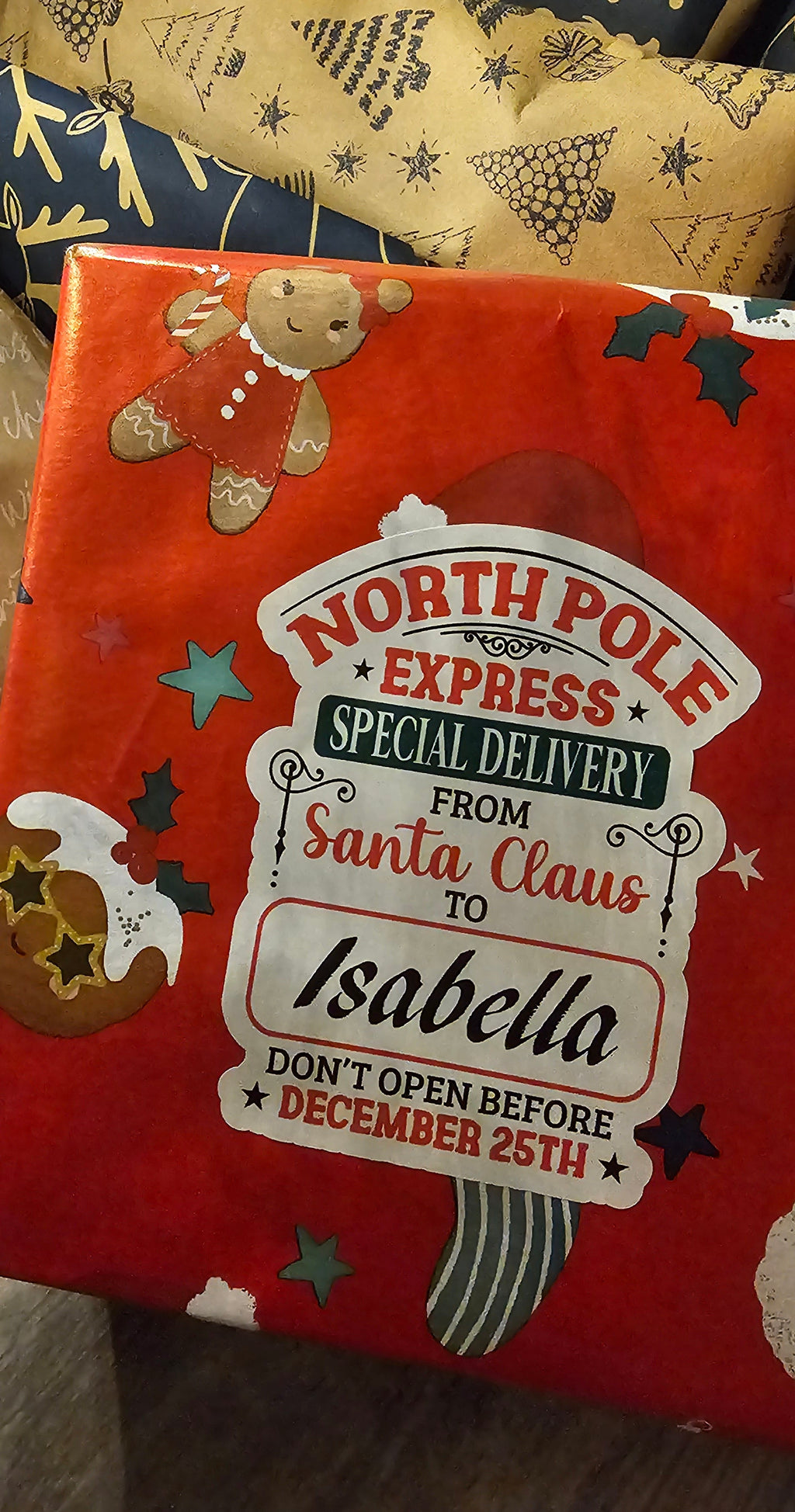 North pole delivery sticker