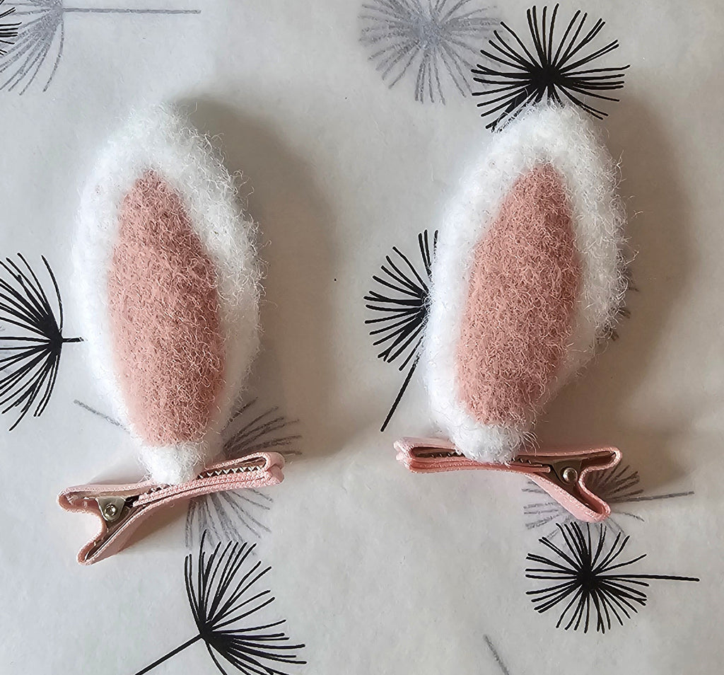 2 bunny ear Hair clips