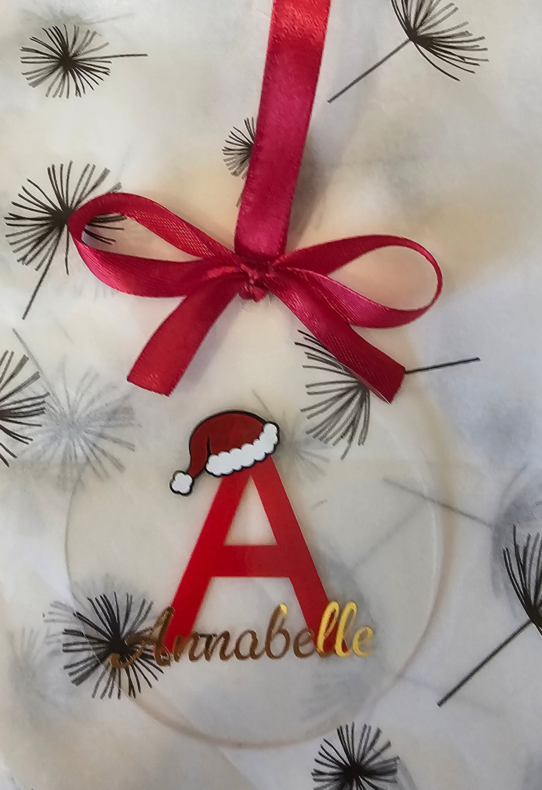 Santa initial bauble