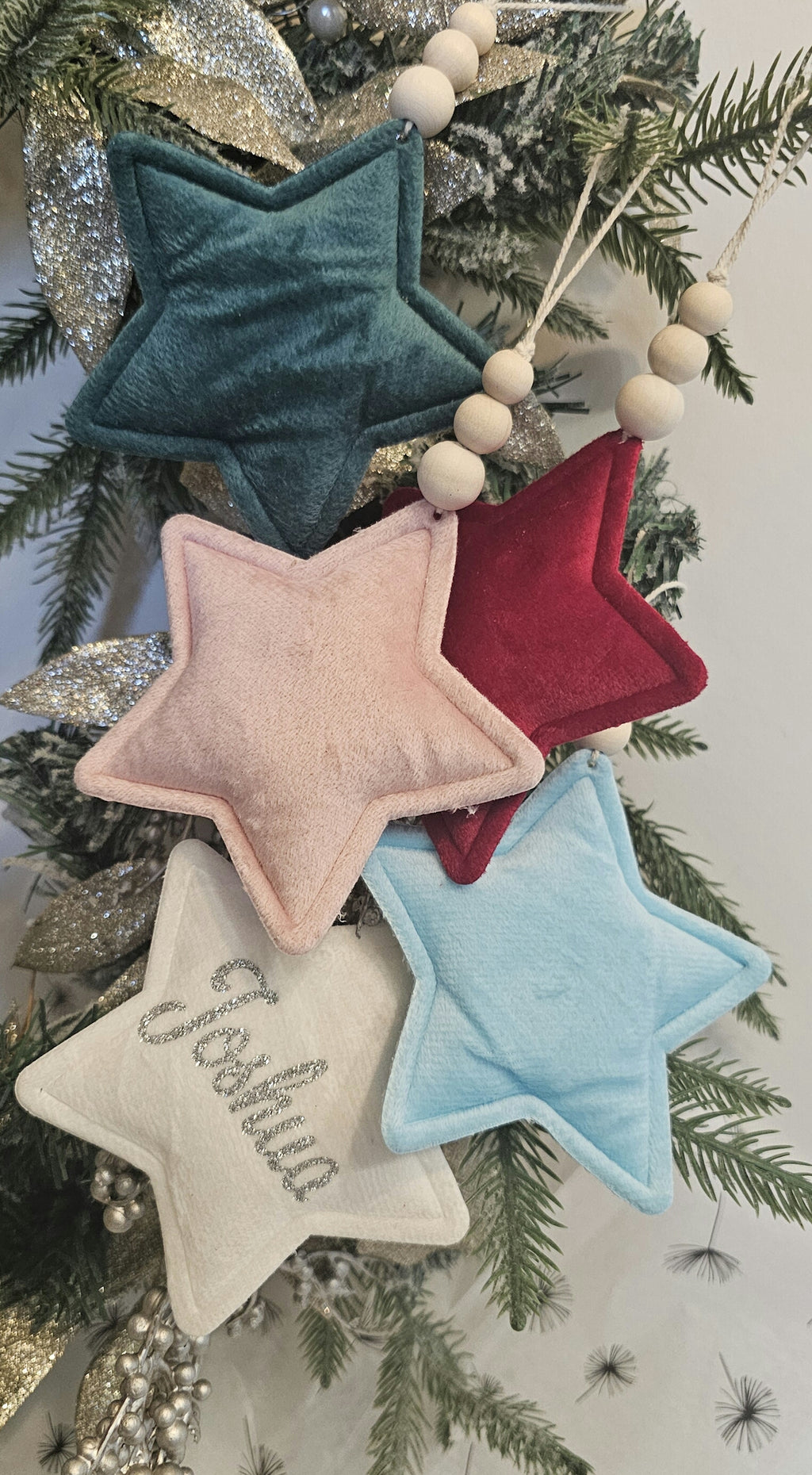 Personalised plush star decoration