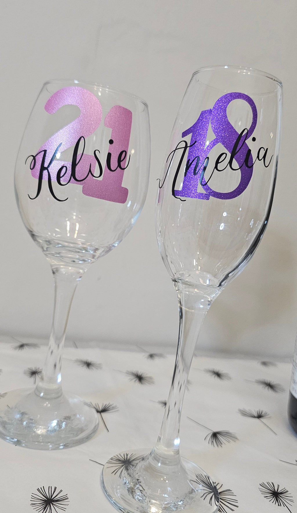 Personalised wine glass