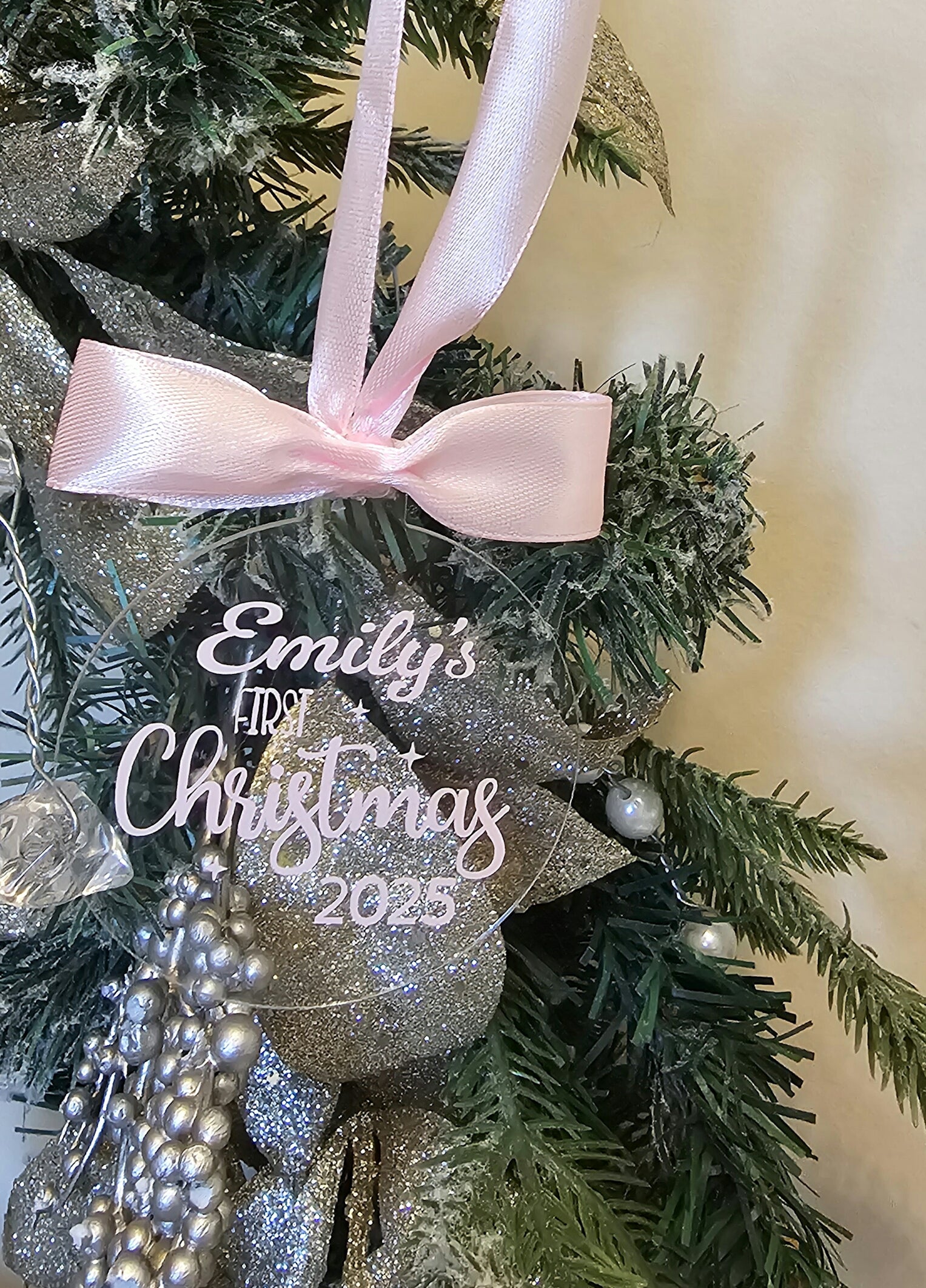 Pink first christmas