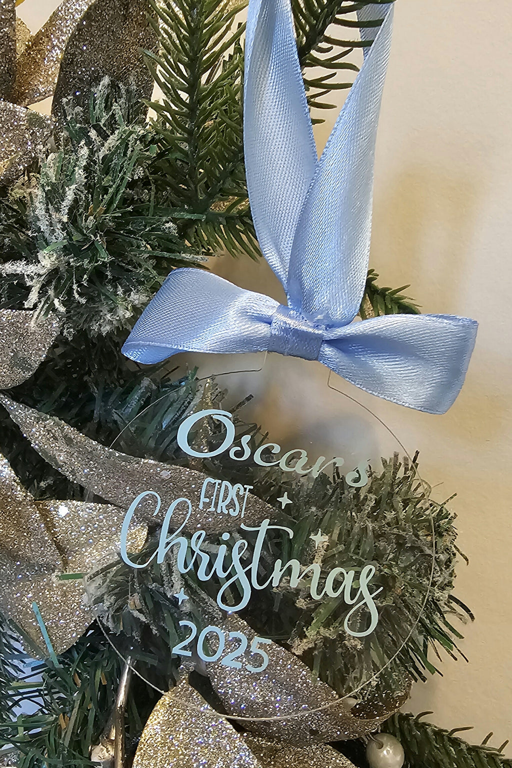 Blue baby's first christmas