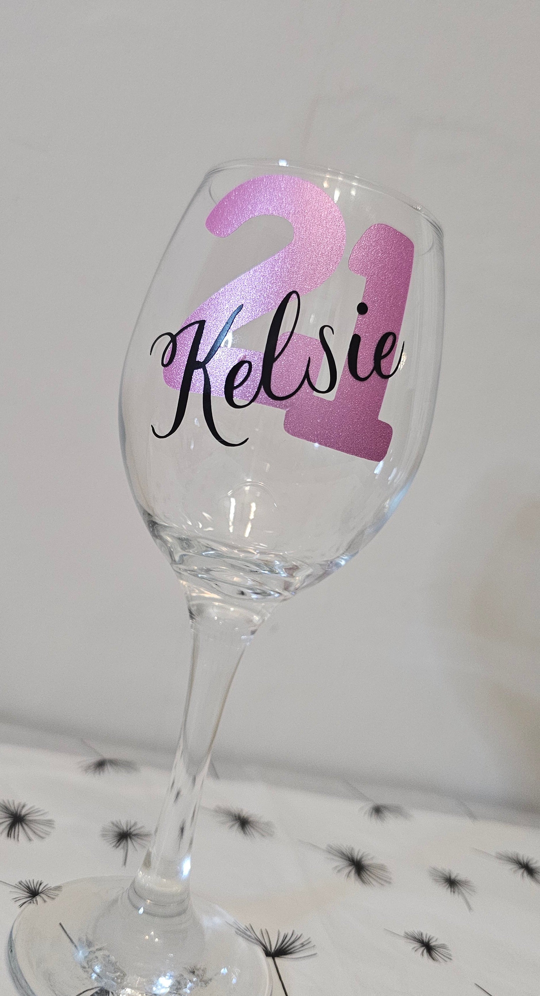 Personalised wine glass