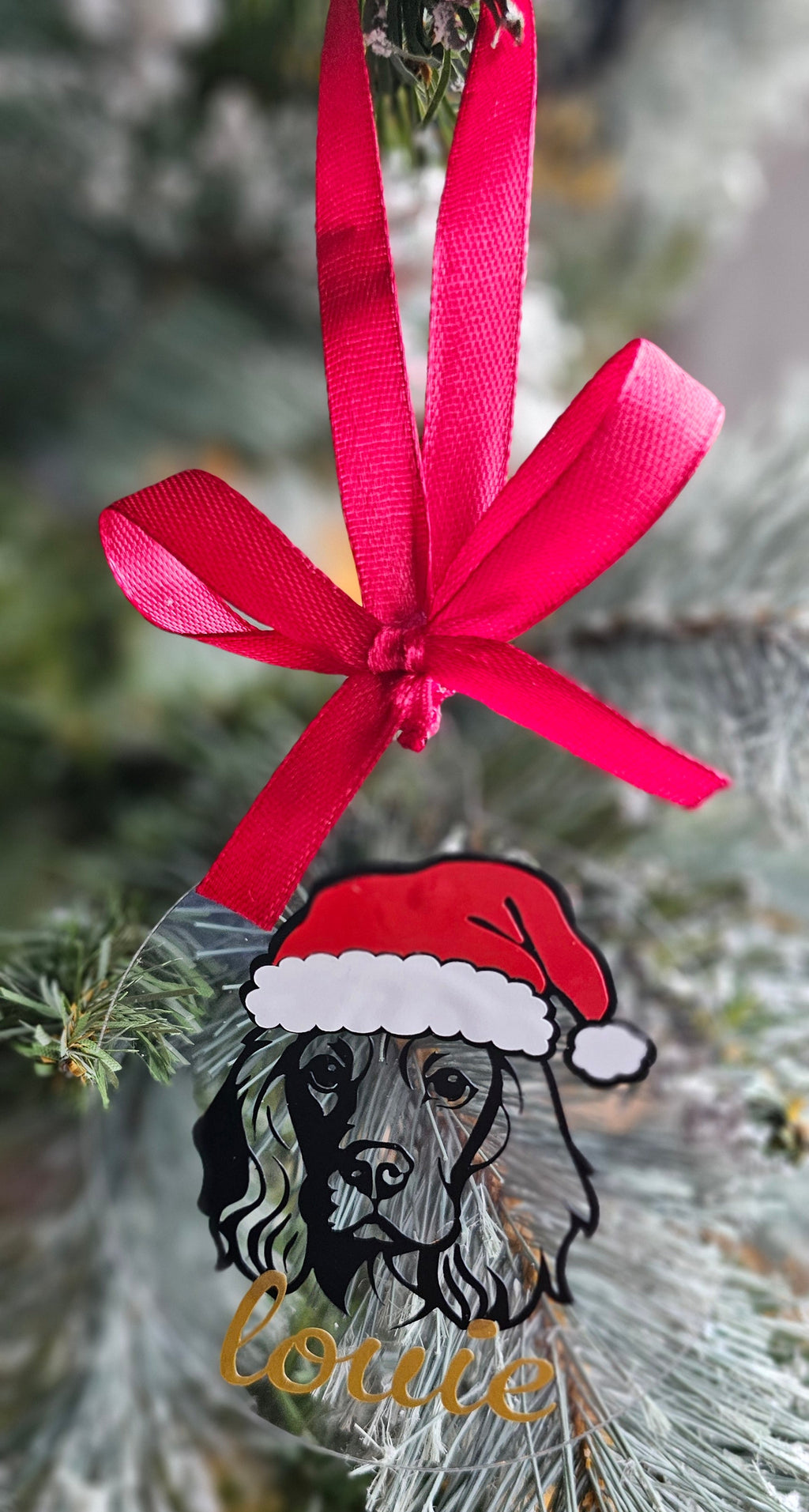 Personalised dog bauble