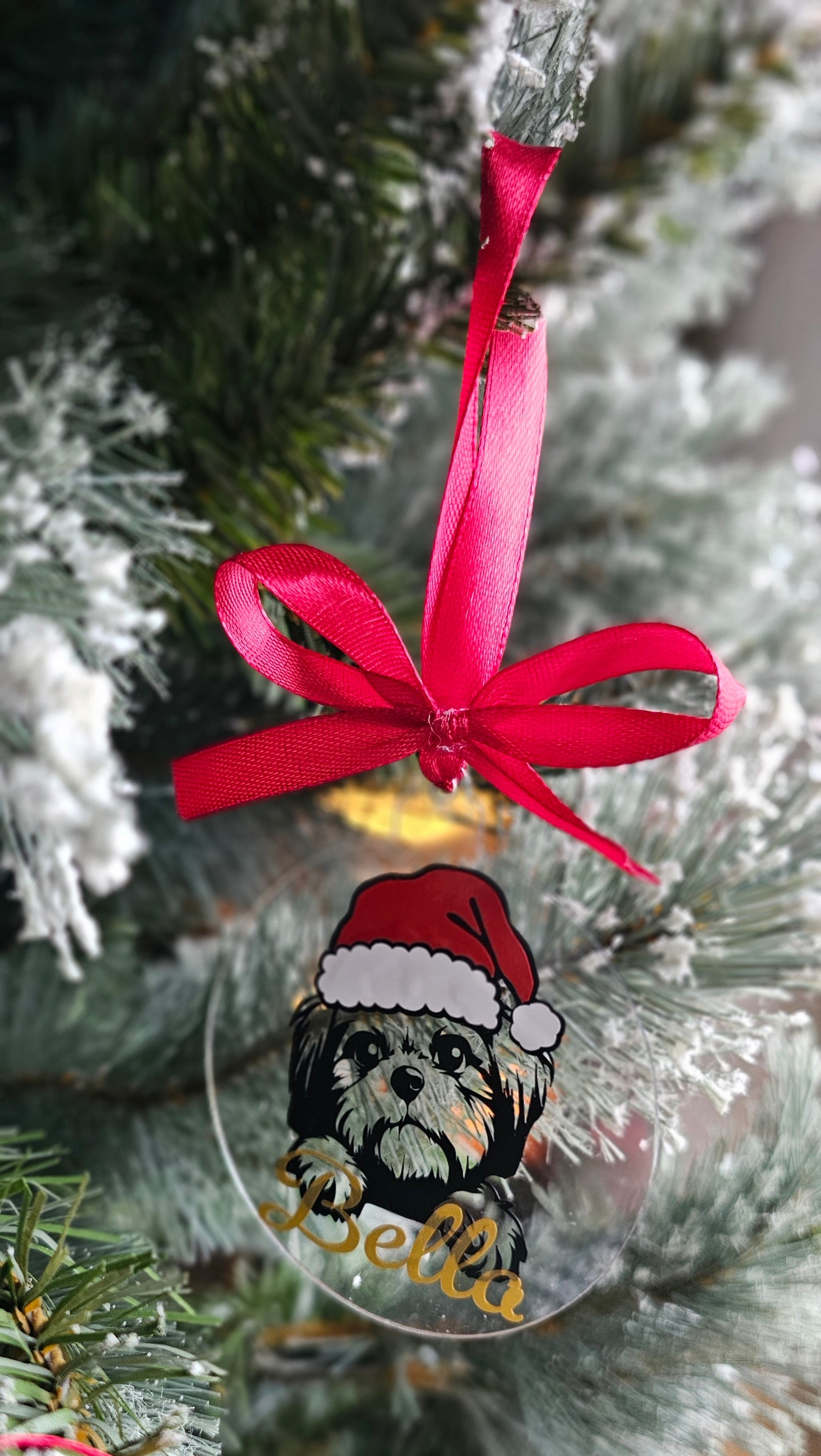Personalised dog bauble