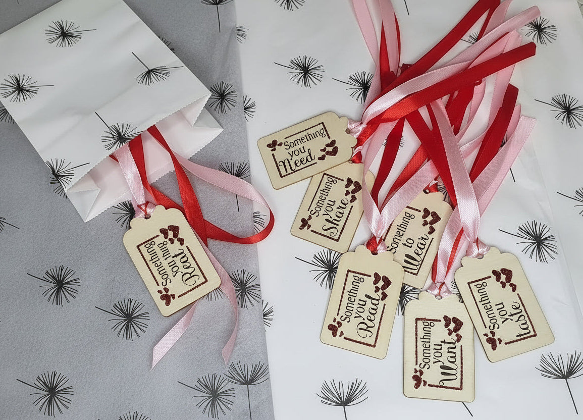 6 gift tags for valentines day