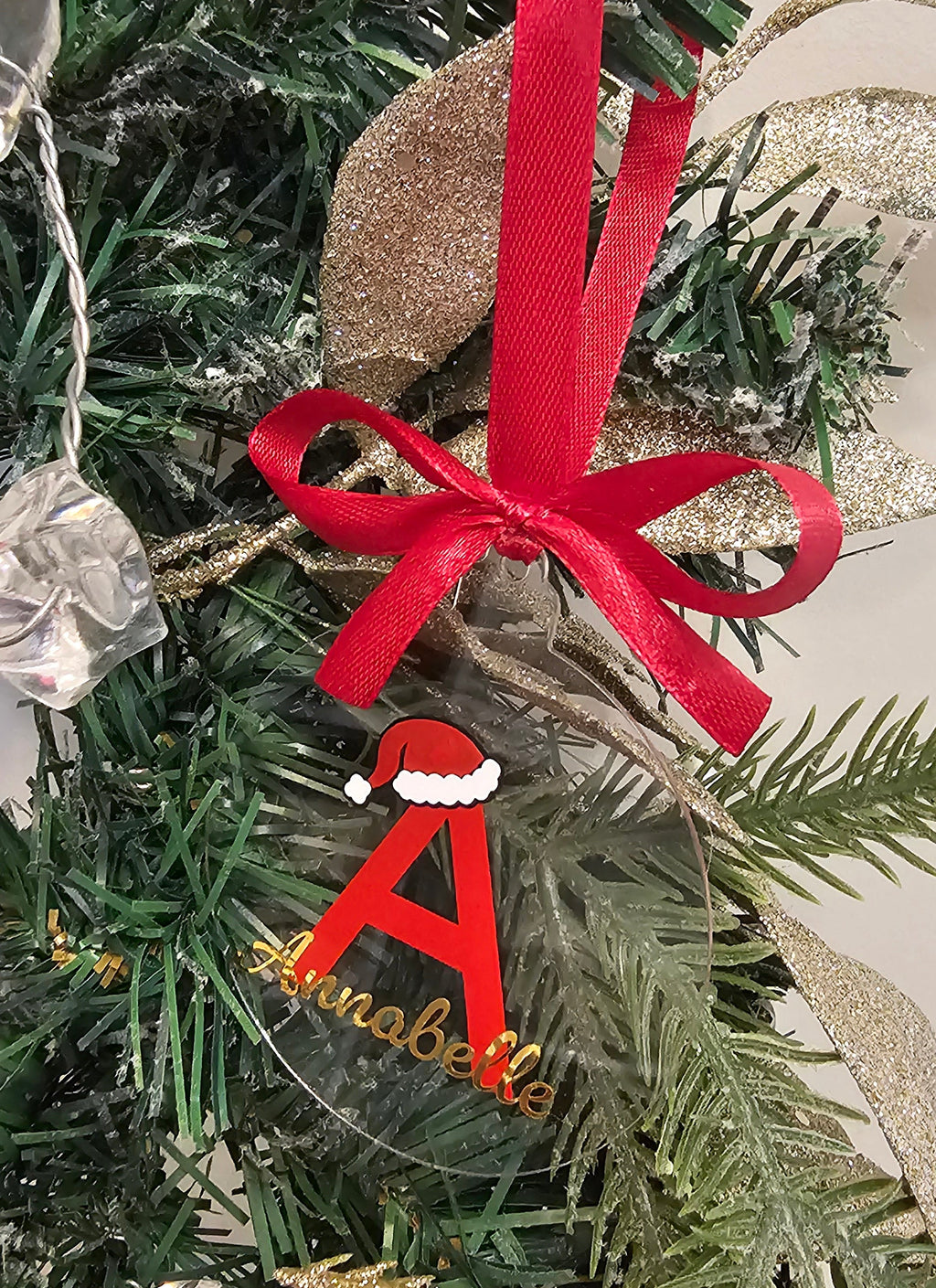 Santa initial bauble