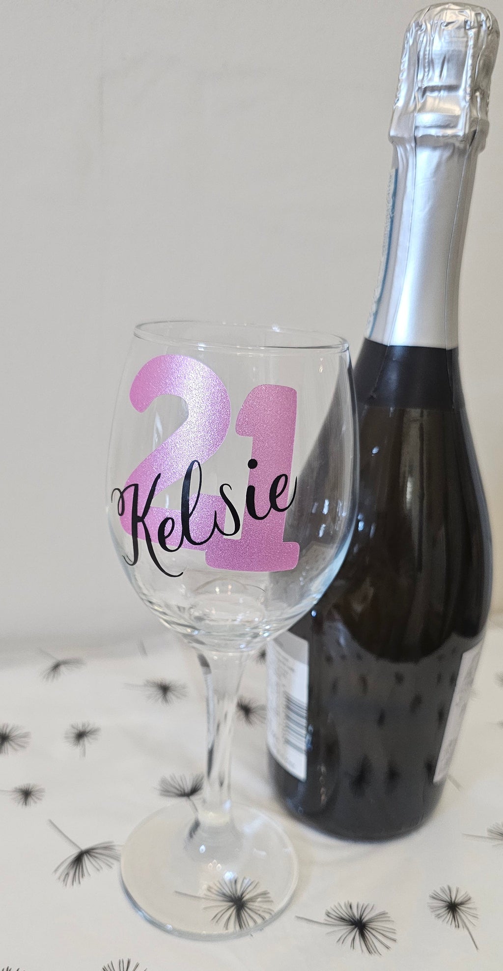 Personalised wine glass