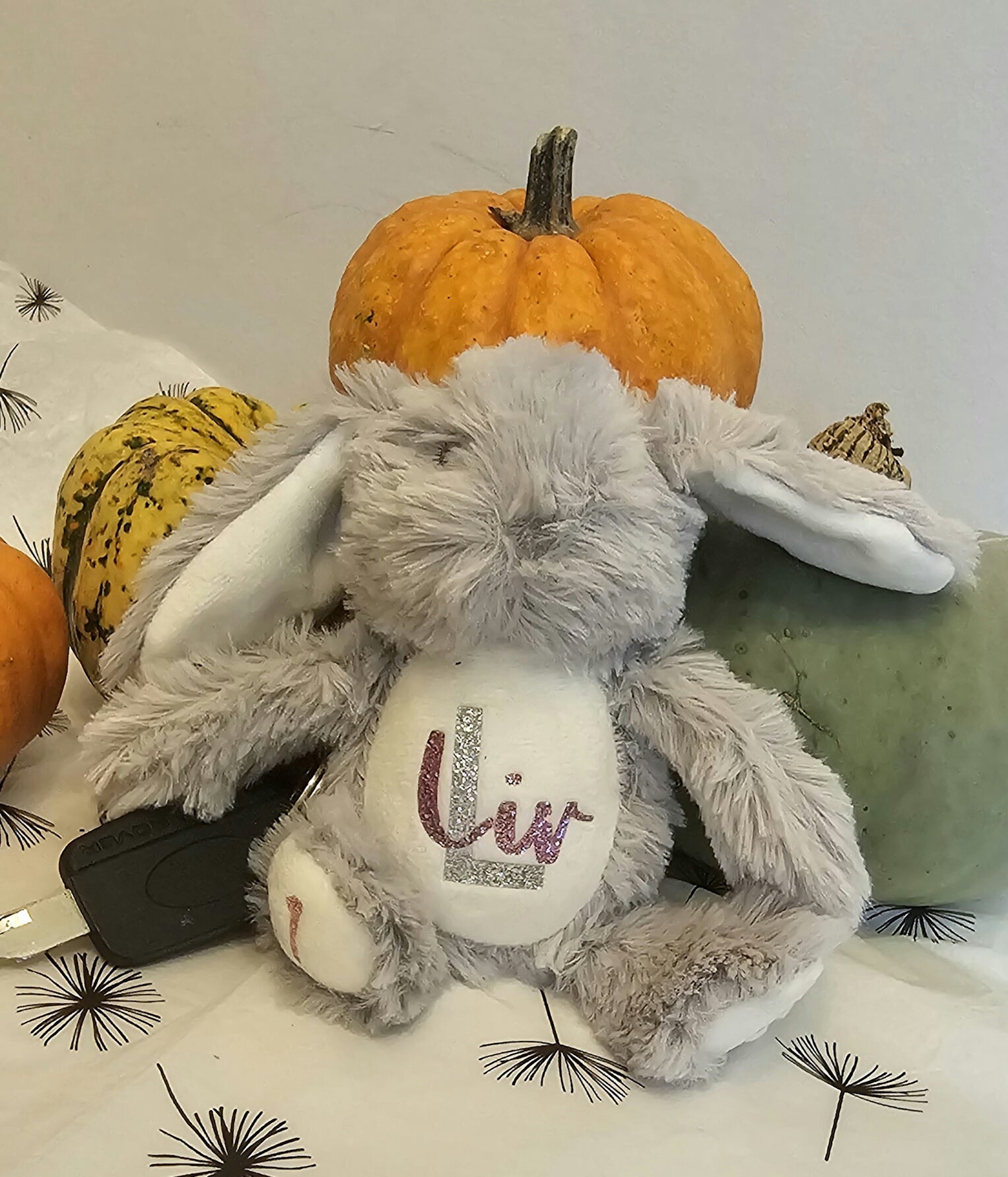 Bunny personalised keyring