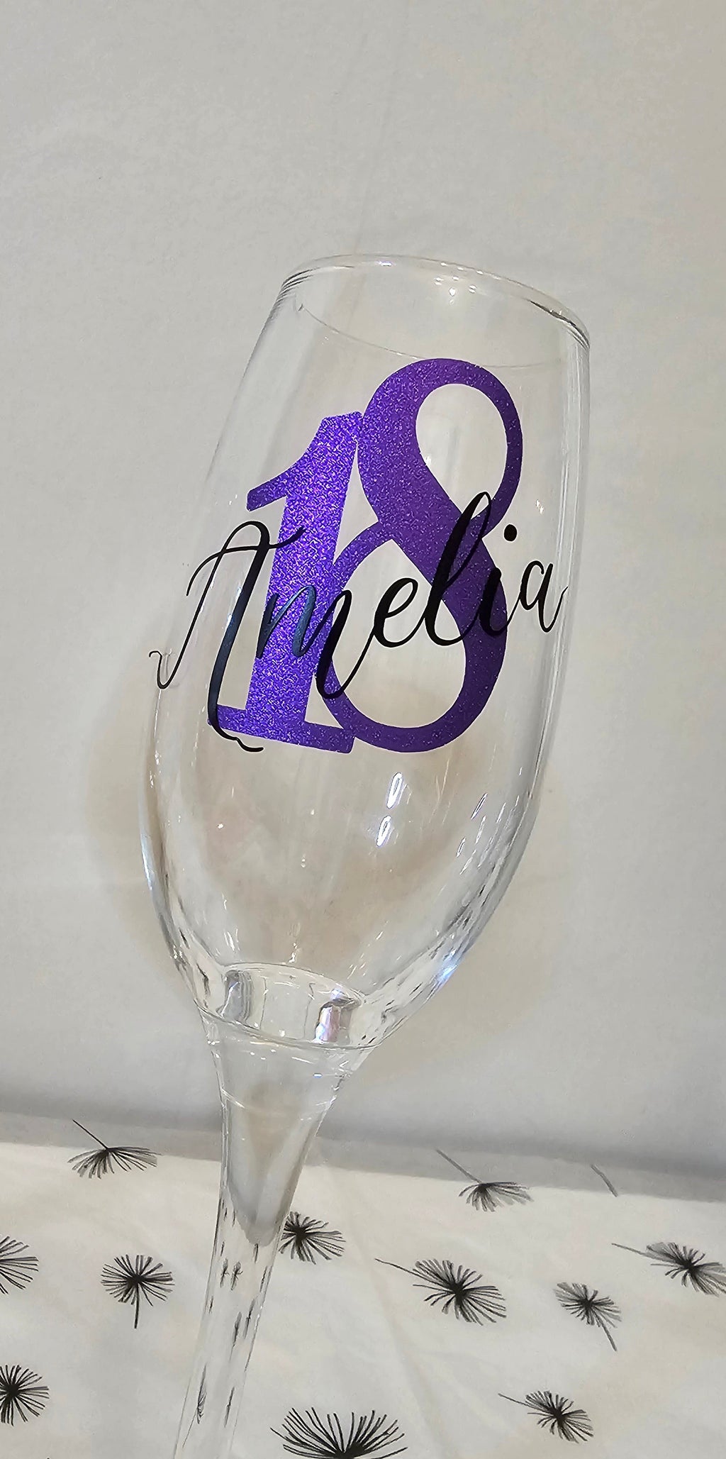Personalised flute glass