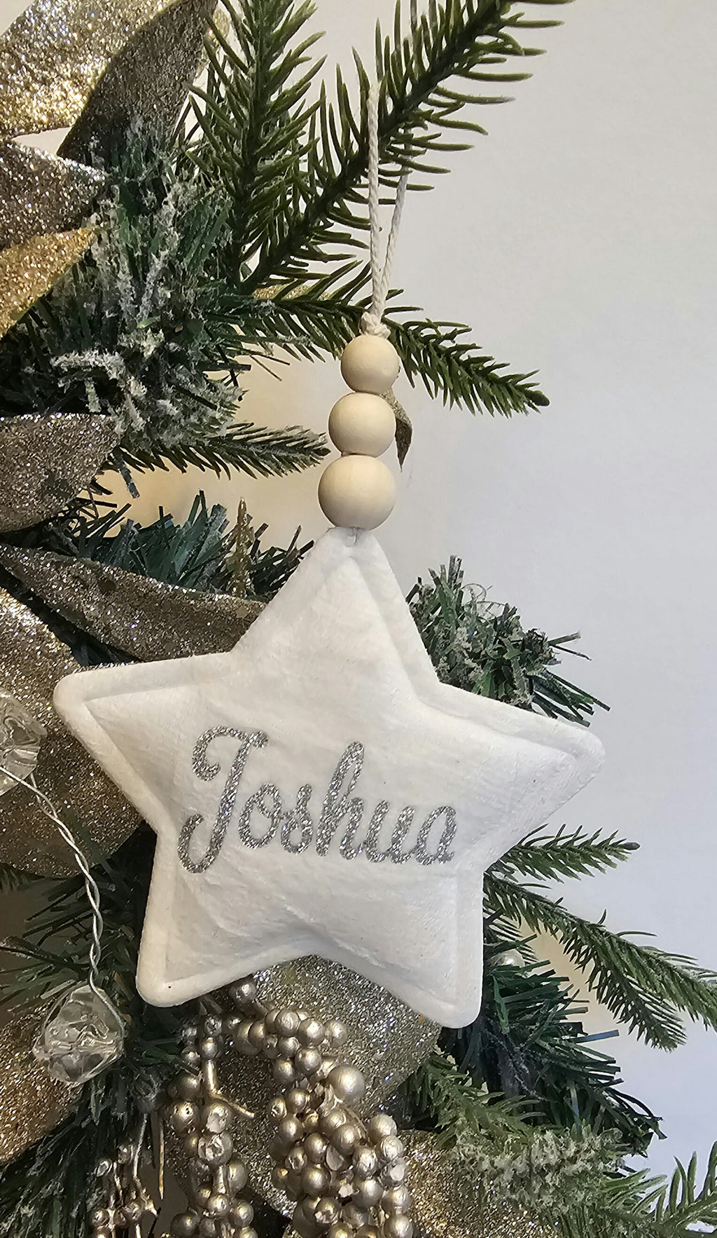 Personalised plush star decoration