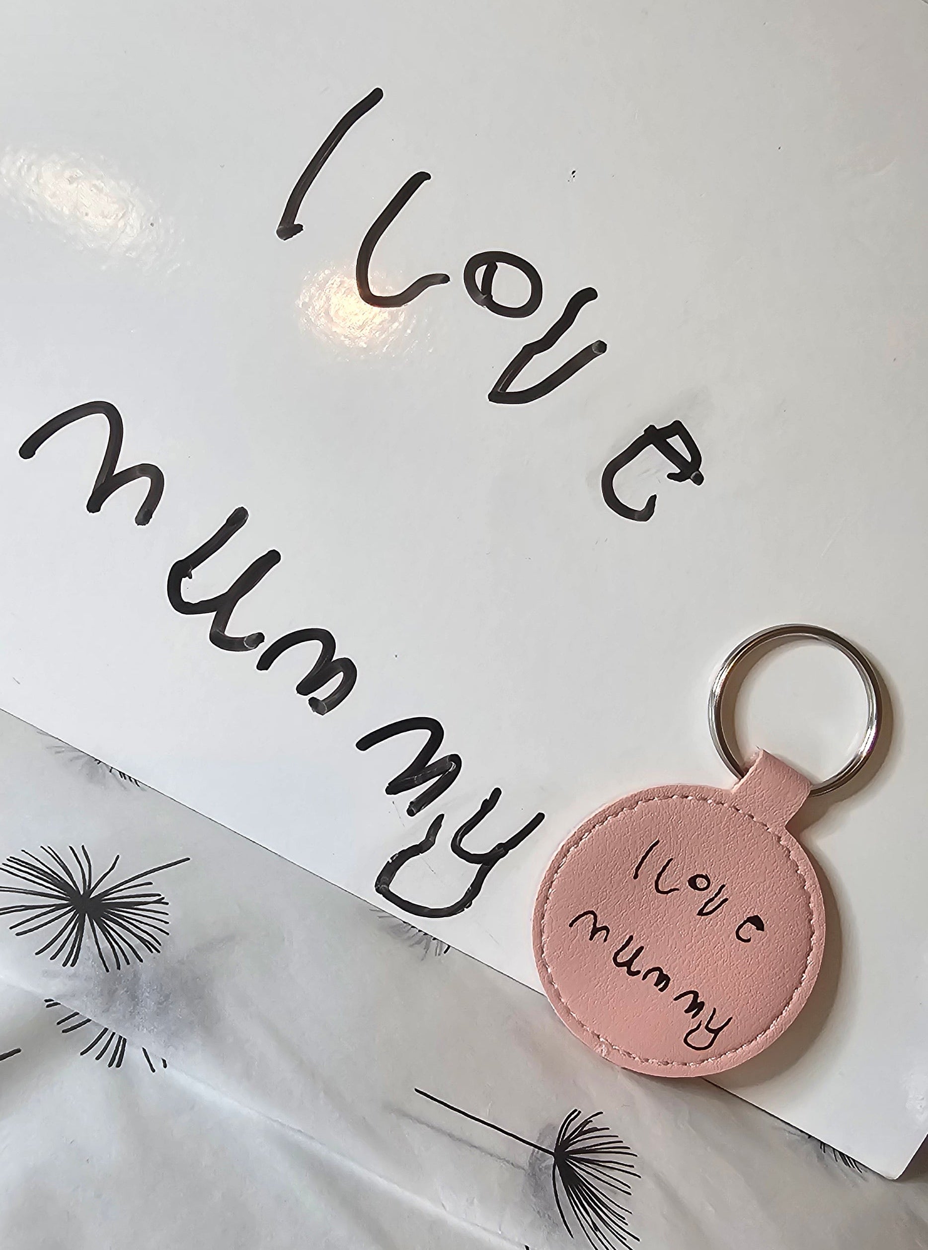 Handwriting/drawing keyring
