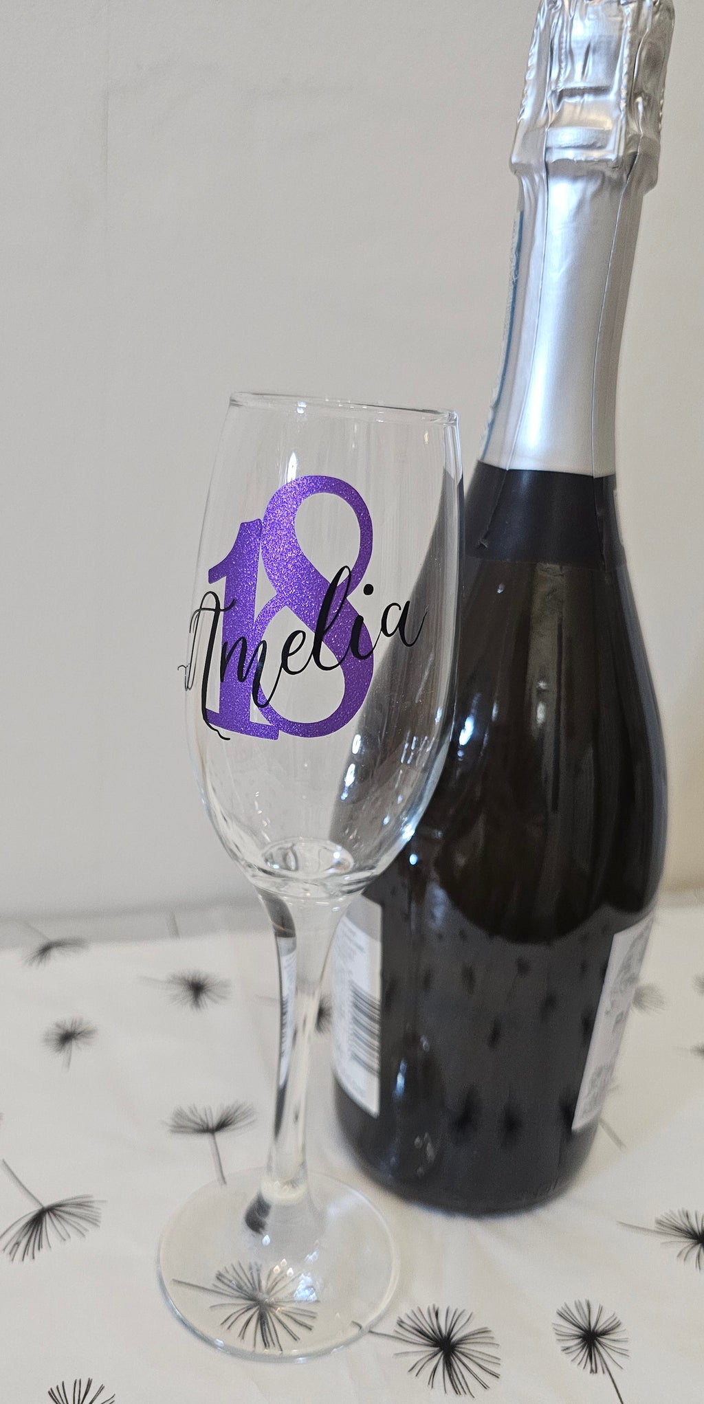 Personalised flute glass