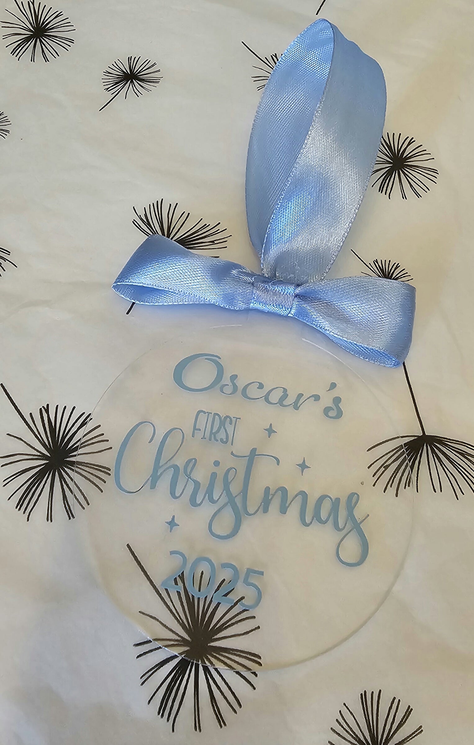 Blue baby's first christmas