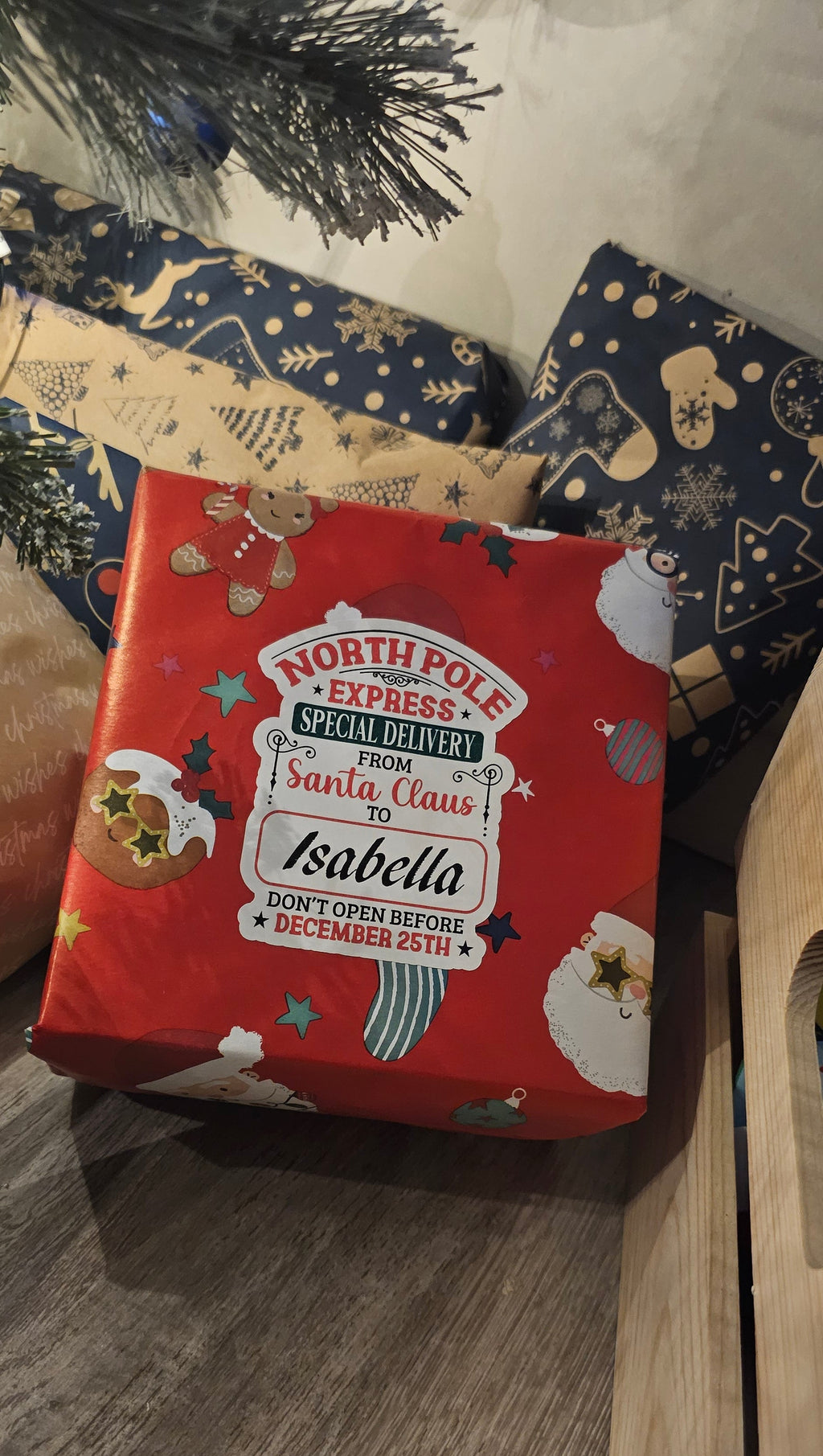 North pole delivery sticker