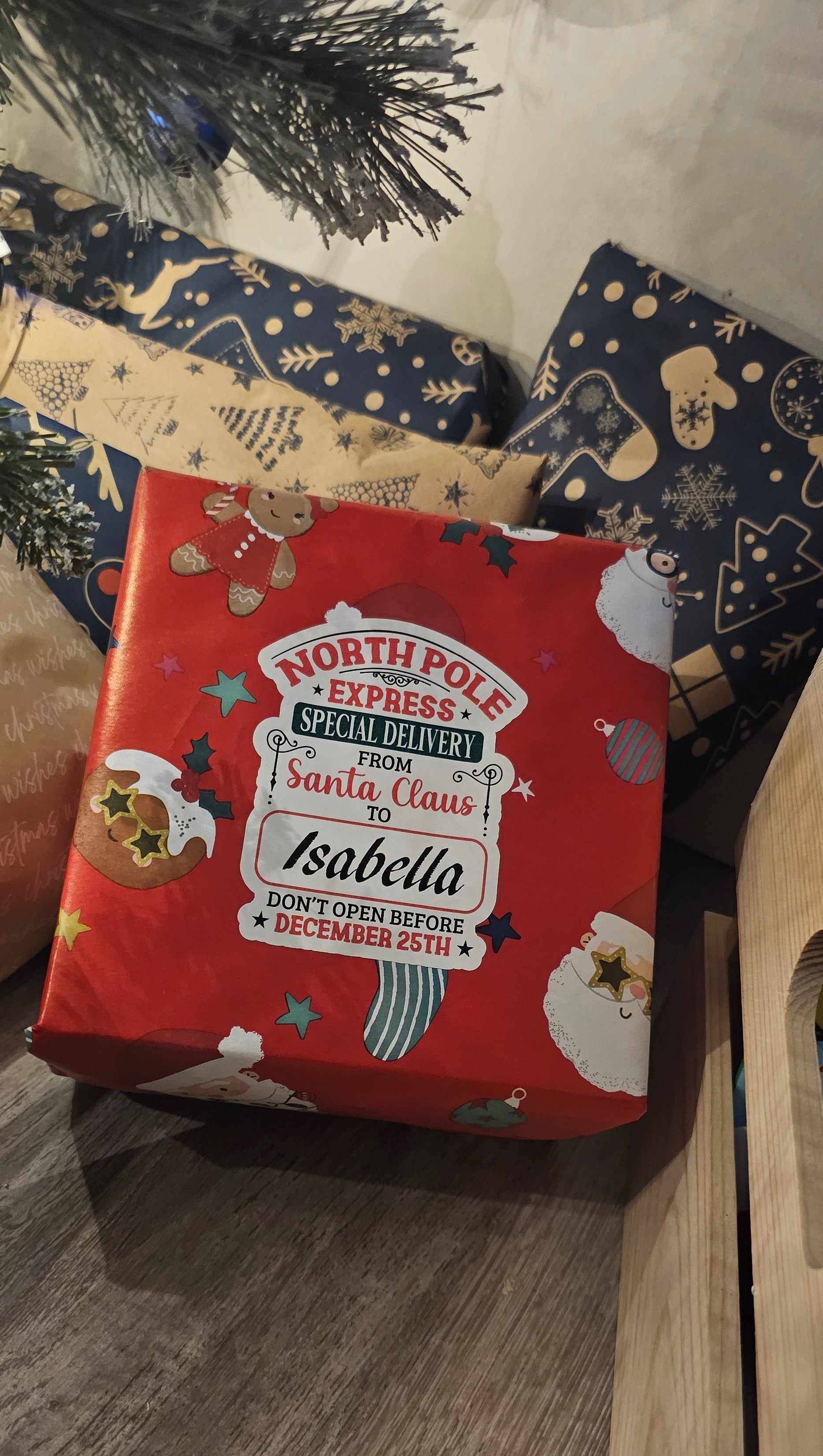 North pole delivery sticker