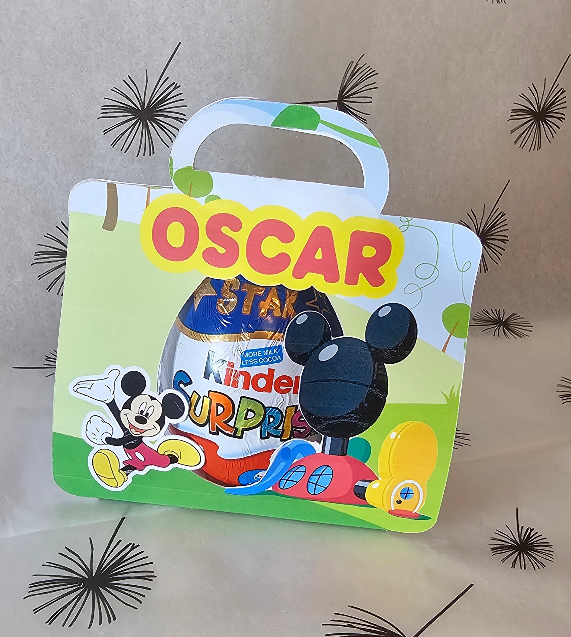 Mickey mouse kinder egg holder