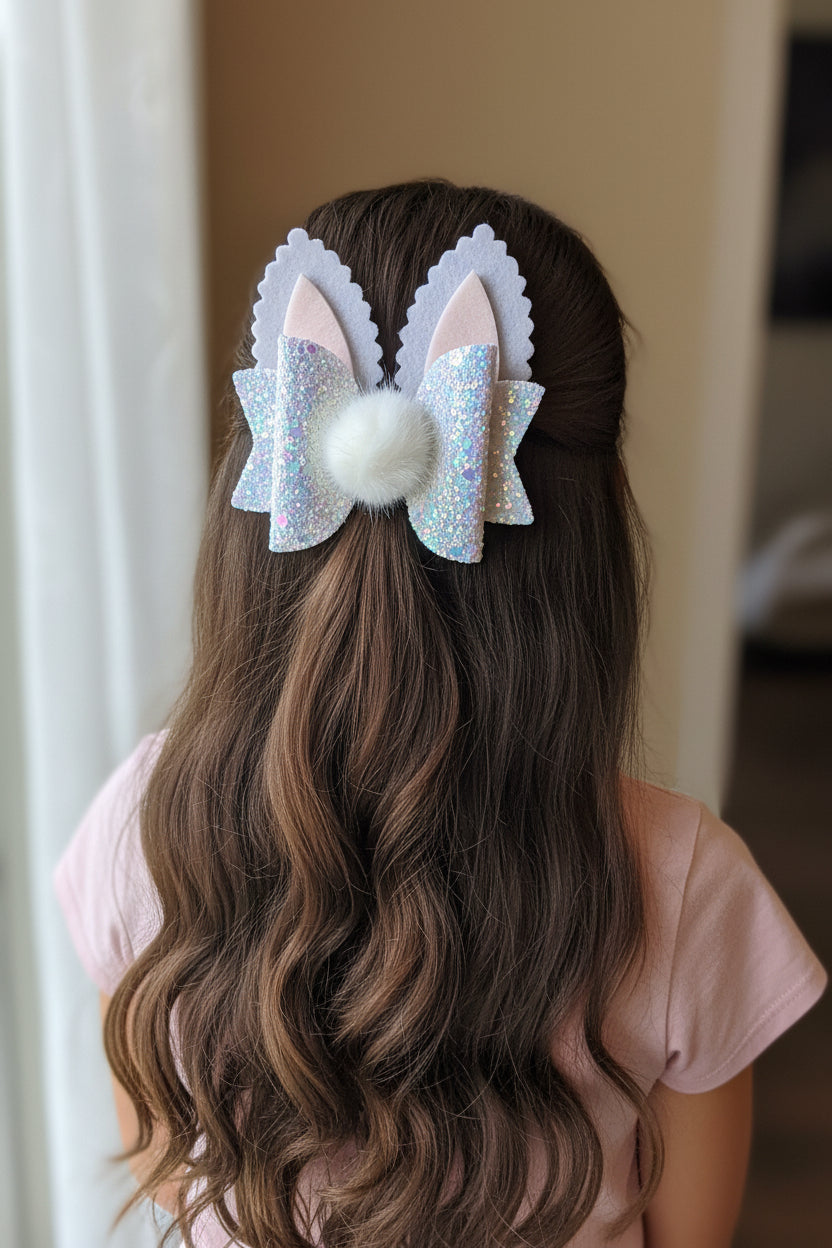 Sparkly bunny bow