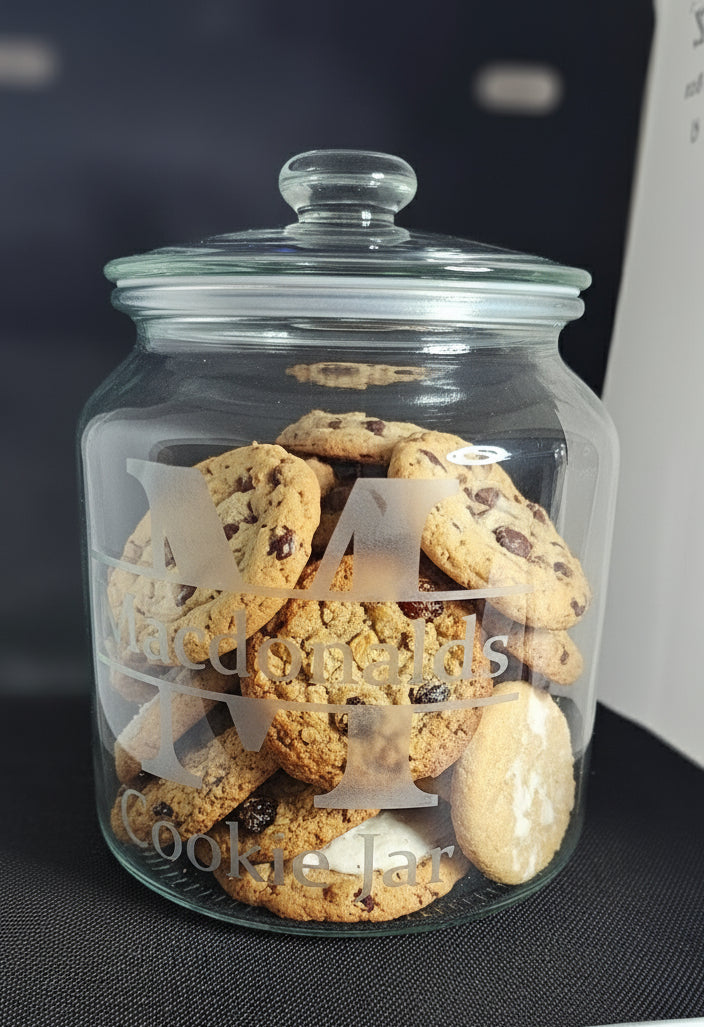 Personalised family cookie jar